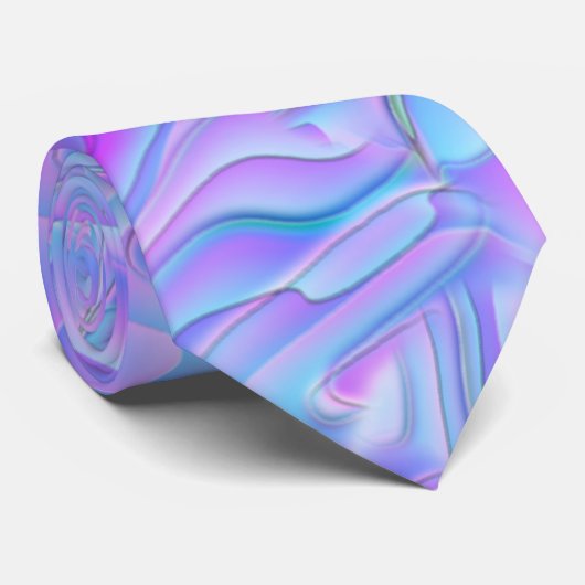 Blauer und lila Schiefer-Felsen Krawatte (Gerollt)