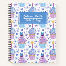 Blauer und Lila Schnee und Cup Cake