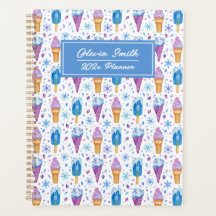 Blauer und Lila Schnee und Eiscreme