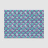 Blauer und Lila Seashell Seidenpapier (Vorderseite)