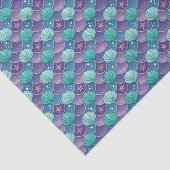 Blauer und Lila Seashell Seidenpapier (Ausschnitt)