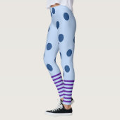 Blauer und Lila Spaß Leggings (Links)