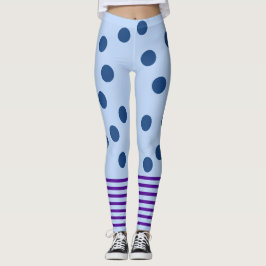 Blauer und Lila Spaß Leggings