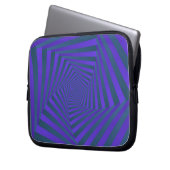 Blauer und Lila Spiralschlauch Laptopschutzhülle (Vorderseite Links)