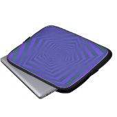Blauer und Lila Spiralschlauch Laptopschutzhülle (Vorne Knopf)