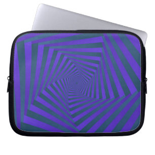 Blauer und Lila Spiralschlauch Laptopschutzhülle