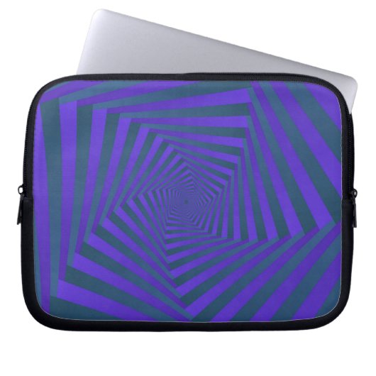 Blauer und Lila Spiralschlauch Laptopschutzhülle (Vorderseite)