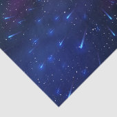 Blauer und Lila Weltraum Shooting Stars Galaxy Seidenpapier (Ausschnitt)