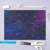 Blauer und Lila Weltraum Shooting Stars Galaxy Seidenpapier (Handwerk)