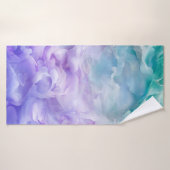 Blauer und lila Wolkenwirbel Badehandtuch (Badehandtuch)