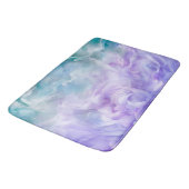Blauer und lila Wolkenwirbel Badematte (Schrägansicht)