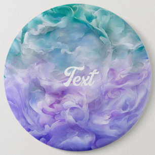 Blauer und lila Wolkenwirbel Button