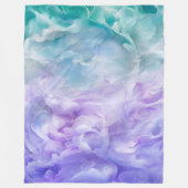 Blauer und lila Wolkenwirbel Fleecedecke (Vorderseite)