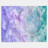 Blauer und lila Wolkenwirbel Fleecedecke (Vorderseite (Horizontal))