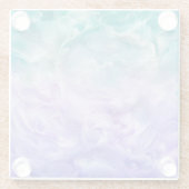 Blauer und lila Wolkenwirbel Glasuntersetzer (Rückseite)