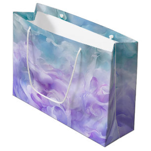 Blauer und lila Wolkenwirbel Große Geschenktüte