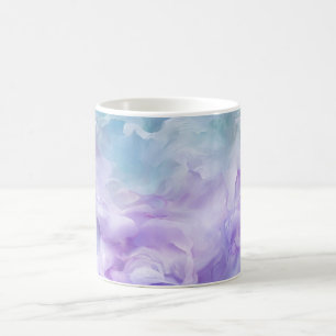 Blauer und lila Wolkenwirbel Kaffeetasse