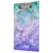 Blauer und lila Wolkenwirbel Klemmbrett (Links)