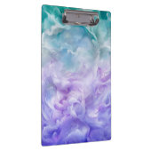 Blauer und lila Wolkenwirbel Klemmbrett (Rechts)