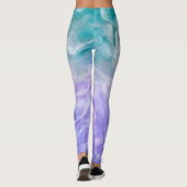 Blauer und lila Wolkenwirbel Leggings (Rückseite)