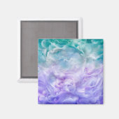 Blauer und lila Wolkenwirbel Magnet (Vorderseite/Rückseite)