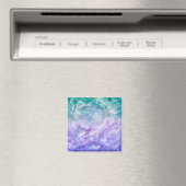 Blauer und lila Wolkenwirbel Magnet (In Situ (Geschirrspüler))