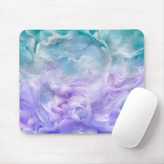 Blauer und lila Wolkenwirbel Mousepad (Mit Mouse)