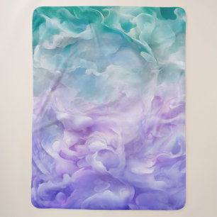 Blauer und lila Wolkenwirbel Sherpadecke