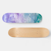 Blauer und lila Wolkenwirbel Skateboard (Horizontal)
