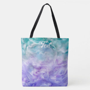 Blauer und lila Wolkenwirbel Tasche