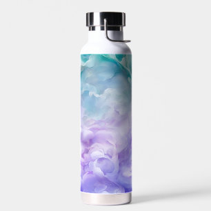 Blauer und lila Wolkenwirbel Trinkflasche