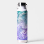 Blauer und lila Wolkenwirbel Trinkflasche (Vorne)