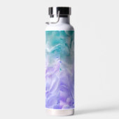Blauer und lila Wolkenwirbel Trinkflasche (Rechts)
