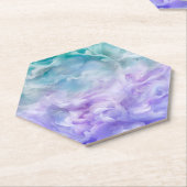 Blauer und lila Wolkenwirbel Untersetzer (angewinkelt)