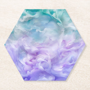 Blauer und lila Wolkenwirbel Untersetzer