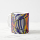 Blauer und mehrfarbiger Schirm Kaffeetasse (Vorderseite Links)