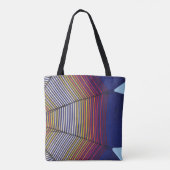 Blauer und mehrfarbiger Schirm Tasche (Rückseite)