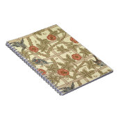 Blauer und orange Gittertapetenentwurf, 1864 Notizblock (Rechte Seite)