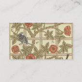 Blauer und orange Gittertapetenentwurf, 1864 Visitenkarte (Rückseite)