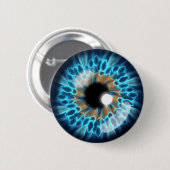 Blauer und orangefarbener Iris Button (Vorne & Hinten)