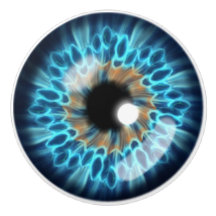 Blauer und orangefarbener Iris