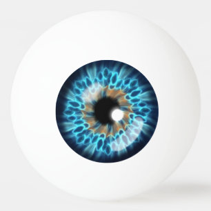 Blauer und orangefarbener Iris Tischtennisball