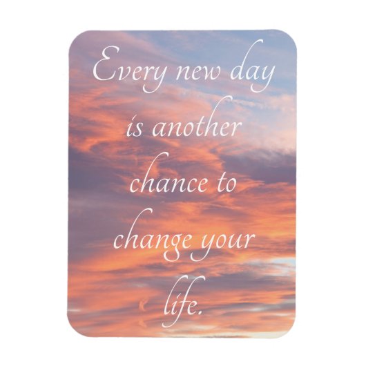 Blauer und orangefarbener Sonnenaufgang mit inspir Magnet (Vertikal)