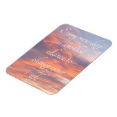 Blauer und orangefarbener Sonnenaufgang mit inspir Magnet (Linke Seite)