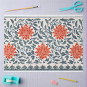 Blauer und orangefarbenes Dekustgewebe Seidenpapier (Basteln)