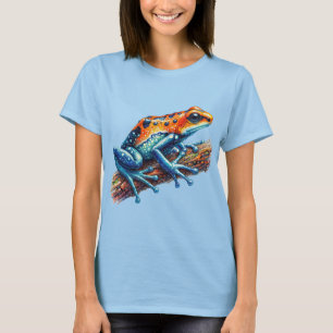 Blauer und Oranger Pfeilgiftfrosch T-Shirt