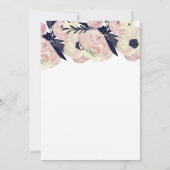 Blauer und Pfirsichrosa Frühjahrsvormittag Einladu Einladung (Rückseite)