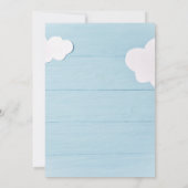 Blauer und rosa Babydusche - Einladung (Rückseite)