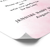 Blauer und rosa Babydusche Poster (Ecke)