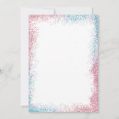 Blauer und rosa Ballon Geschlechtsverkehr - Einlad Einladung (Rückseite)